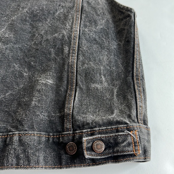 Vintage Wrangler Hero vest KEN BARBIECORE faded black denim 44 - Picture 6 of 10